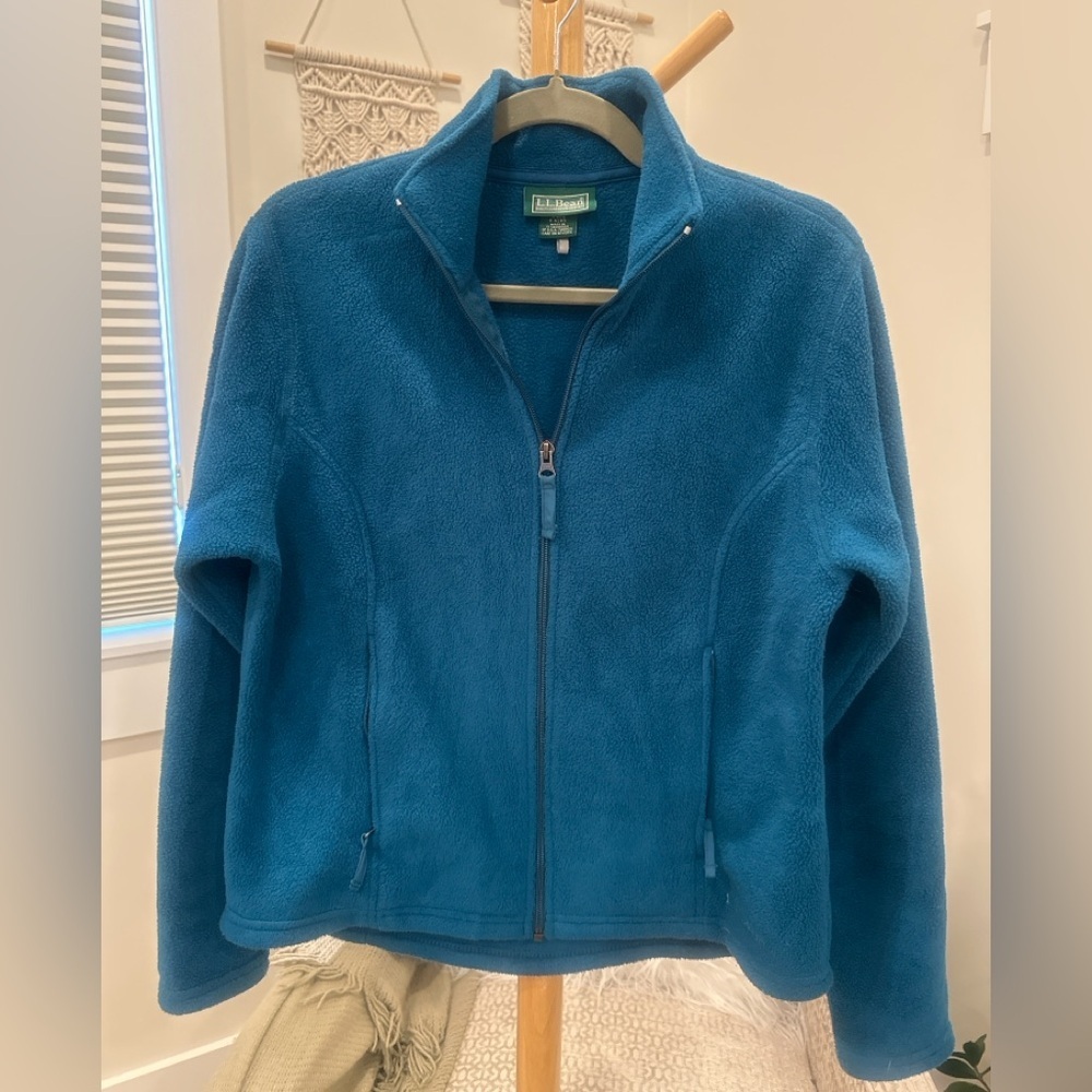 L.L. Bean Women’s Teal Full Zip Fleece Jacket Size Small
